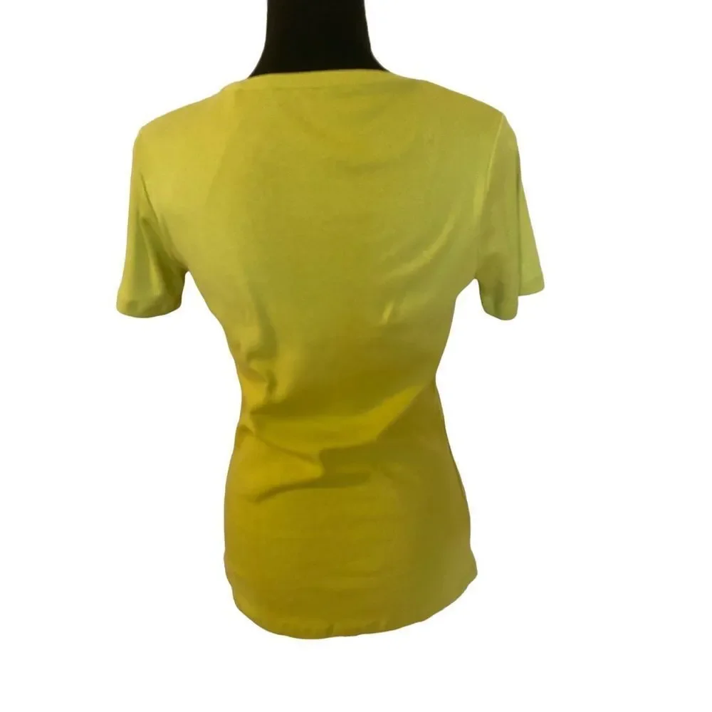 Nasty Gal Lime Green V Neck T Shirt Size 10 - Picture 2 of 9